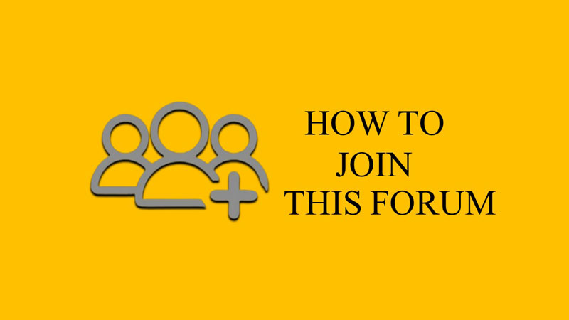 HOW TO JOIN THIS FORUM