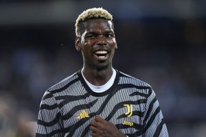 Pogba in Juventus Football Club jersey smiling